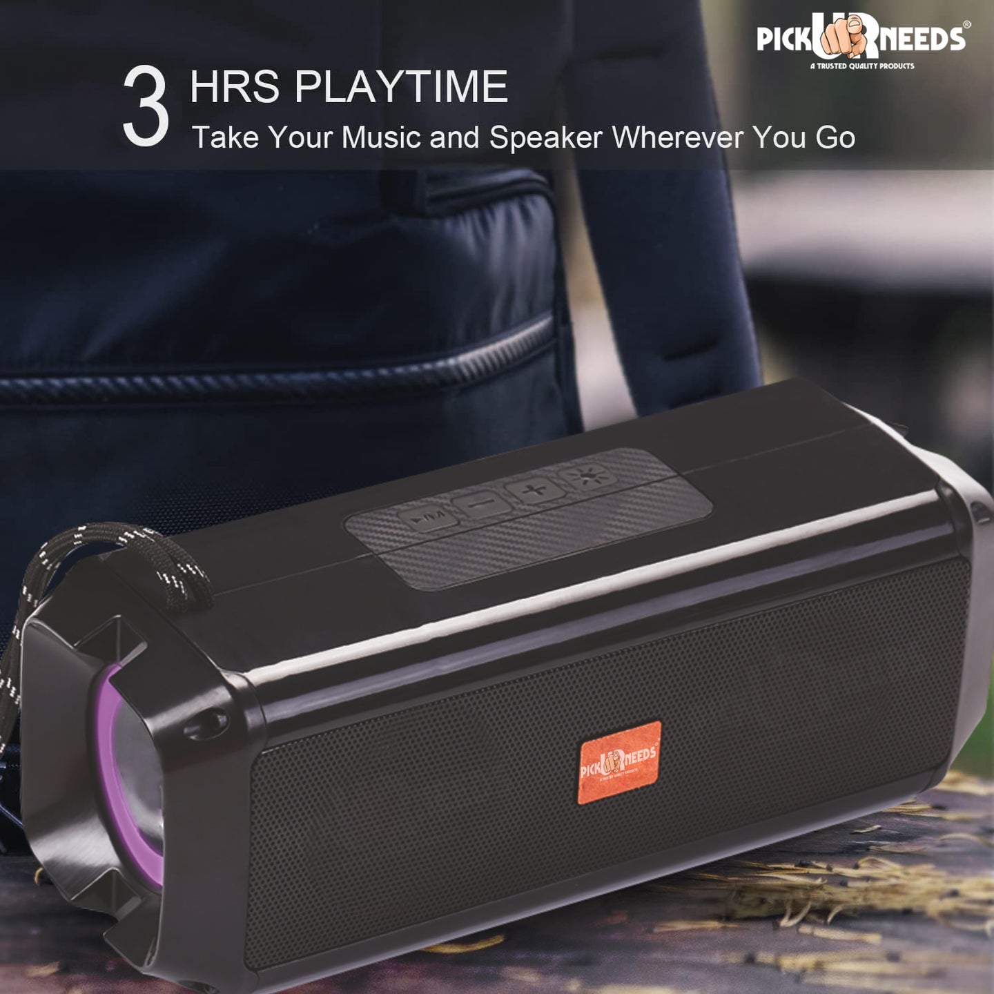 Pick Ur Needs Mini Wireless Soundbar System With RGB Disco Light TF Card / USB / Radio Support 10 W Bluetooth Speaker  (White, 5.0 Channel)